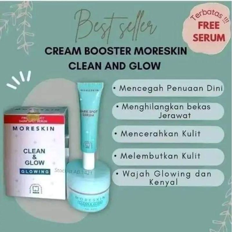 Moreskin Clean And Glow Kemasan Baru free serum