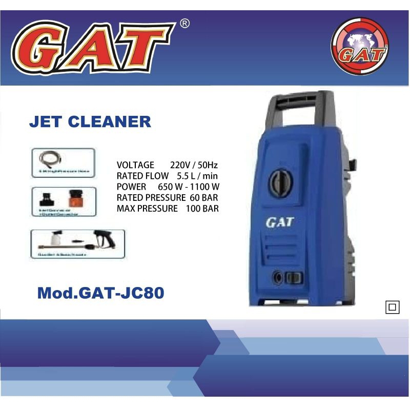 JET CLEANER GAT JC80 / MESIN CUCI MOBIL SEPEDA MOTOR / MESIN CUCI STEAM LISTRIK
