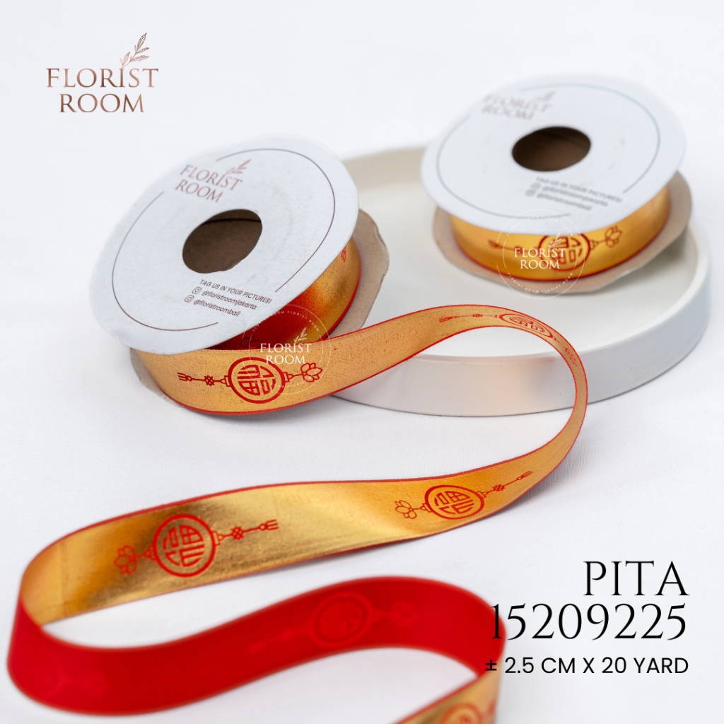 

HANYA PITA - Pita Imlek - Chinese New Year - CNY Ribbon - Kode = 15209225 - Hamper - Kado - Ukuran = ±2.5cm x 10yard