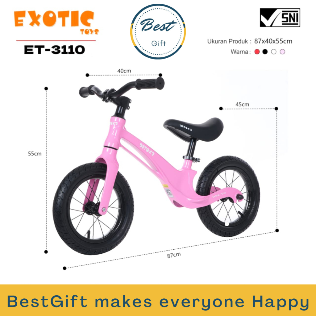 Murah Balance Pushbike Sepeda Anak Et-3110 Balance Bike//Balance Bike Et-3113//Balance Bike