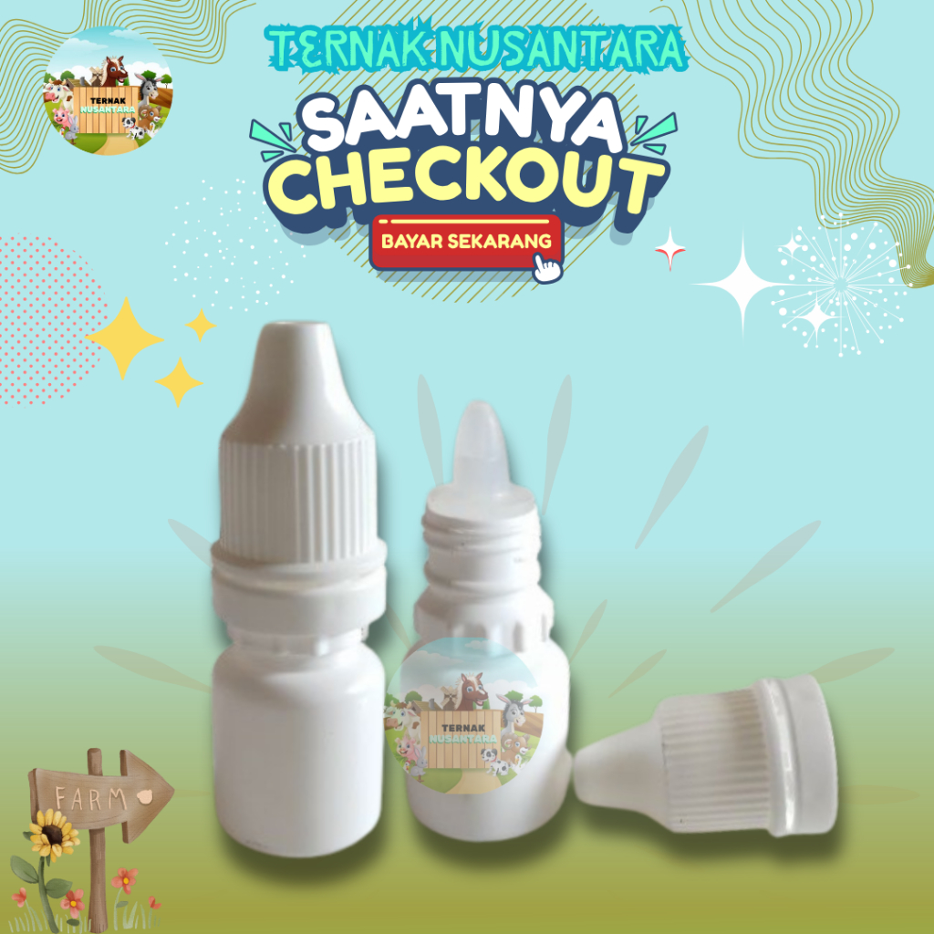 BOTOL TETES 5ML - Botol Plastik Tetes Putih 10 ml Tutup Segel