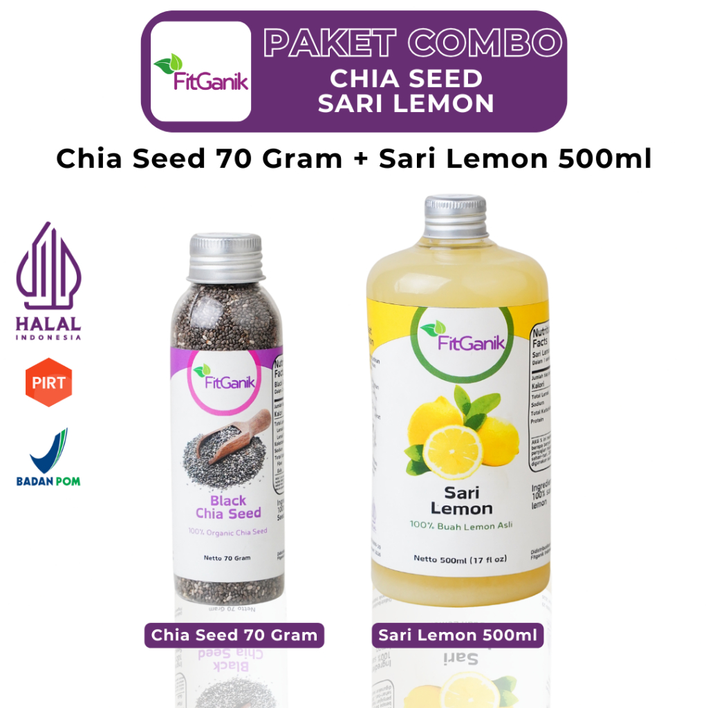 

FITGANIK - Paket Chia Seed + Sari Lemon 500ml