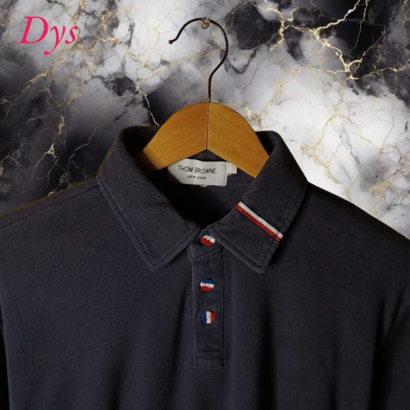 THOM BROWNE, kaos kerah polo shirt pria