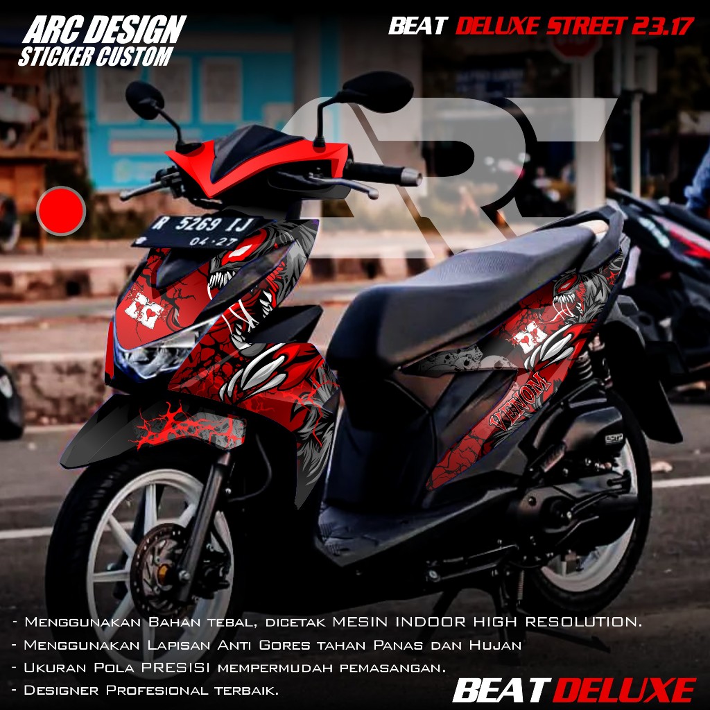 (COD PROMO) TERBARU Decal Sticker Honda Beat DELUXE STREET 2020 2021 2022 2023 Full body - Stiker Sk