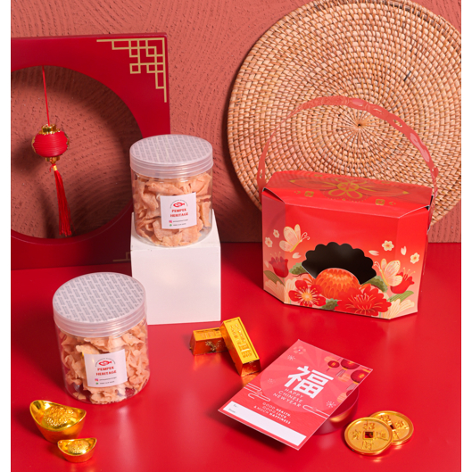 

Hampers Parcel Gift Imlek Chinese New Year CNY Pempek Tenggiri Palembang Crispy Panggang Glutten Free