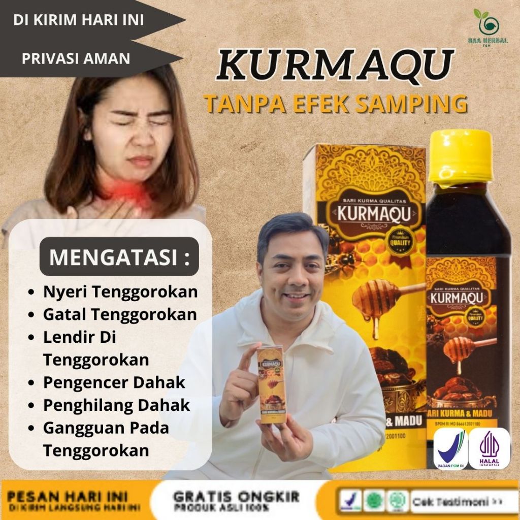 Kurmaqu - Obat Nyeri Tenggorokan, Gatal Tenggorokan, Lendir Di Tenggorokan, Pengencer Dahak, Penghil