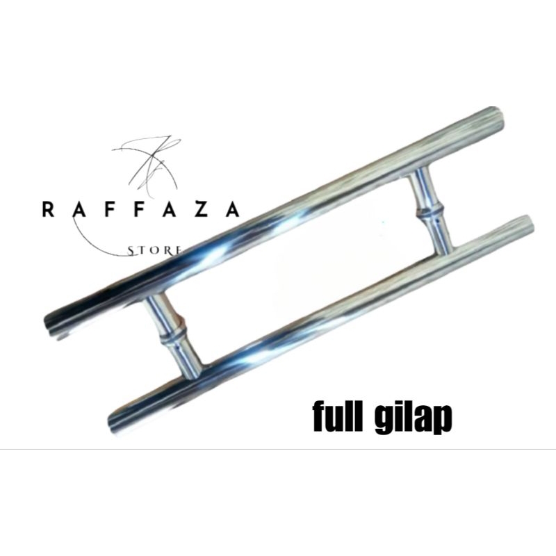 Handle pintu baut tembus full stainless panjang 45cm 60cm 80cm/Tarikan pintu kaki kaca/Gagang pintu 