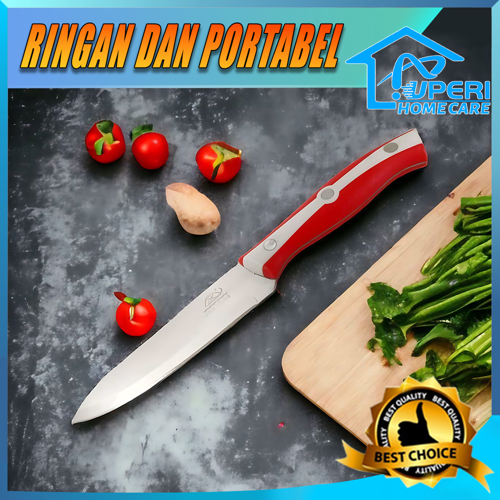 Pisau Dapur Merah Putih Stainless Steel/Pisau Dapur Stainless Steel Merah Putih/PISAU DAPUR STAINLES