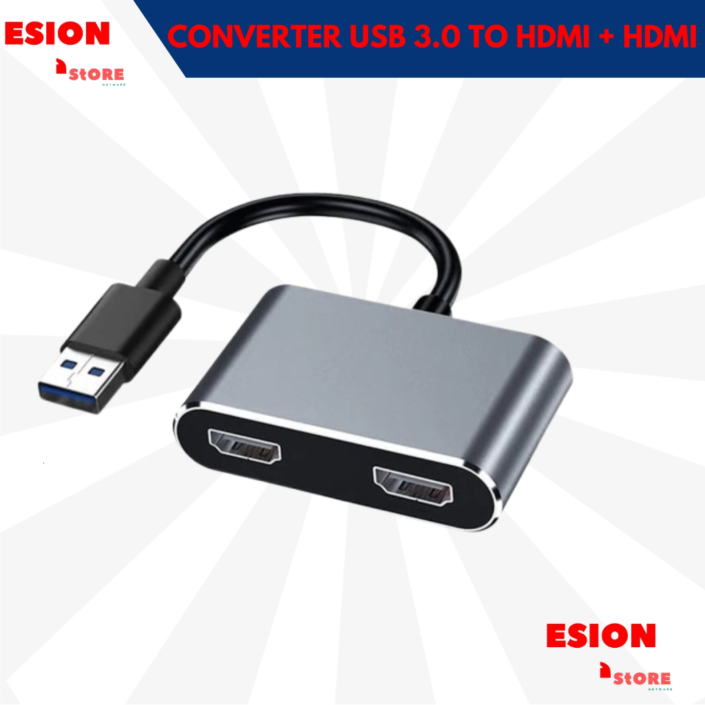 USB 3.0 to Dual HDMI Adapter / Converter USB 3.0 To HDMI 2 Female