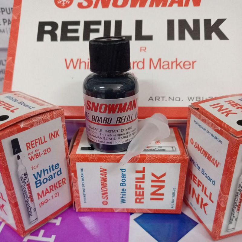 

Snowman Refill Ink WBI-20 1pcs tinta isi ulang untuk white board marker (BG-12)