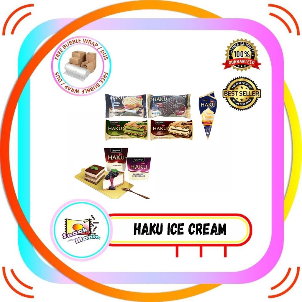 Glico Wings HAKU Monaka | Double Choco | Blueberry Cheese Cake | Tiramisu Ice Cream Ice Cream