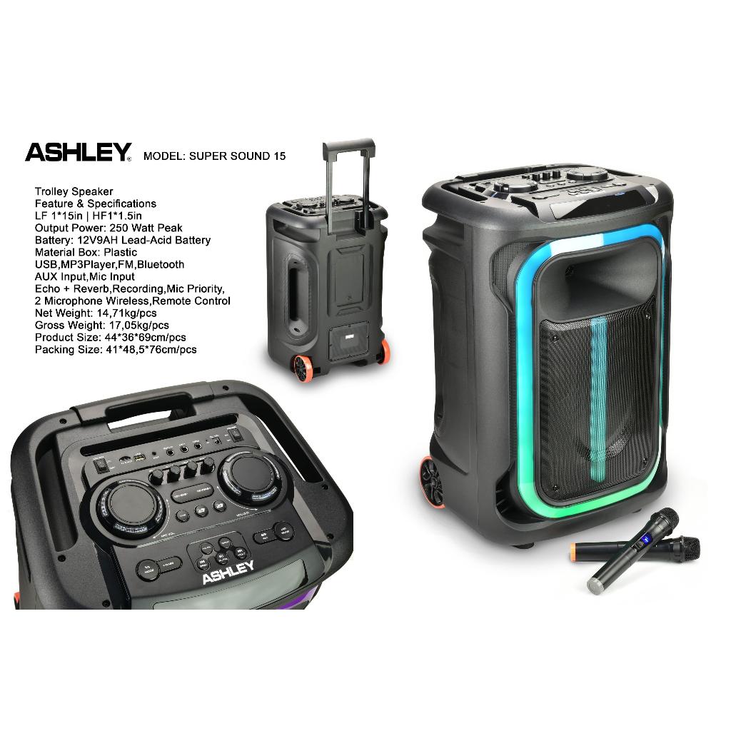 Speaker Aktif Portable Ashley Super 15 Pro / SUPER 15 PRO / SUPER15 PRO – Original