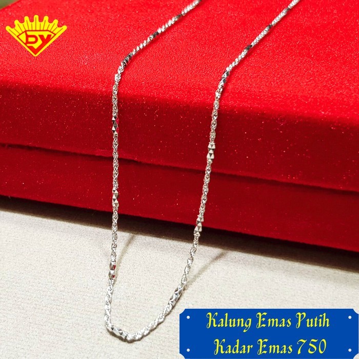 Kalung Emas Putih Kadar Emas 750