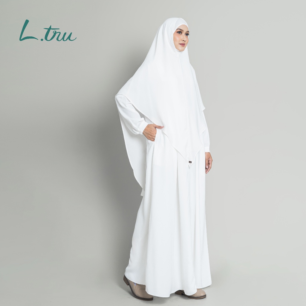 L.tru - Set Lengkap Gamis Haji & Umroh Wanita | Pakaian Ihram Wanita Sesuai Sunnah | Set Bless Set P