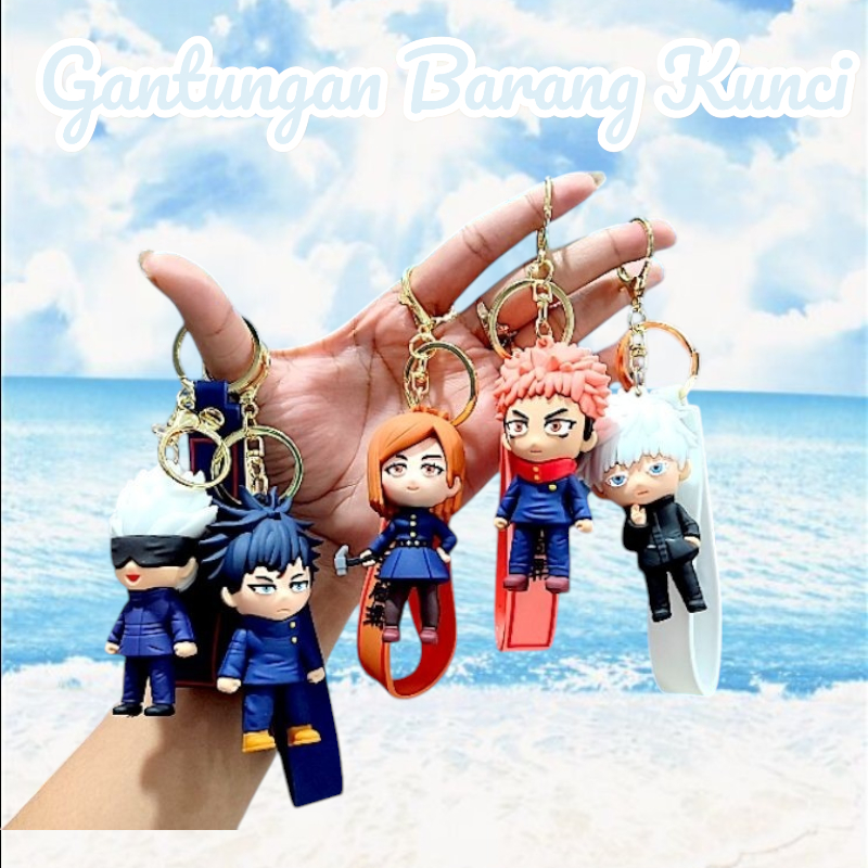 Gantungan Kunci Tas Premium Anime Jepang Jujutsu Kaisen Kunci Mobil / motor/ Key Chain Anime Jepang 