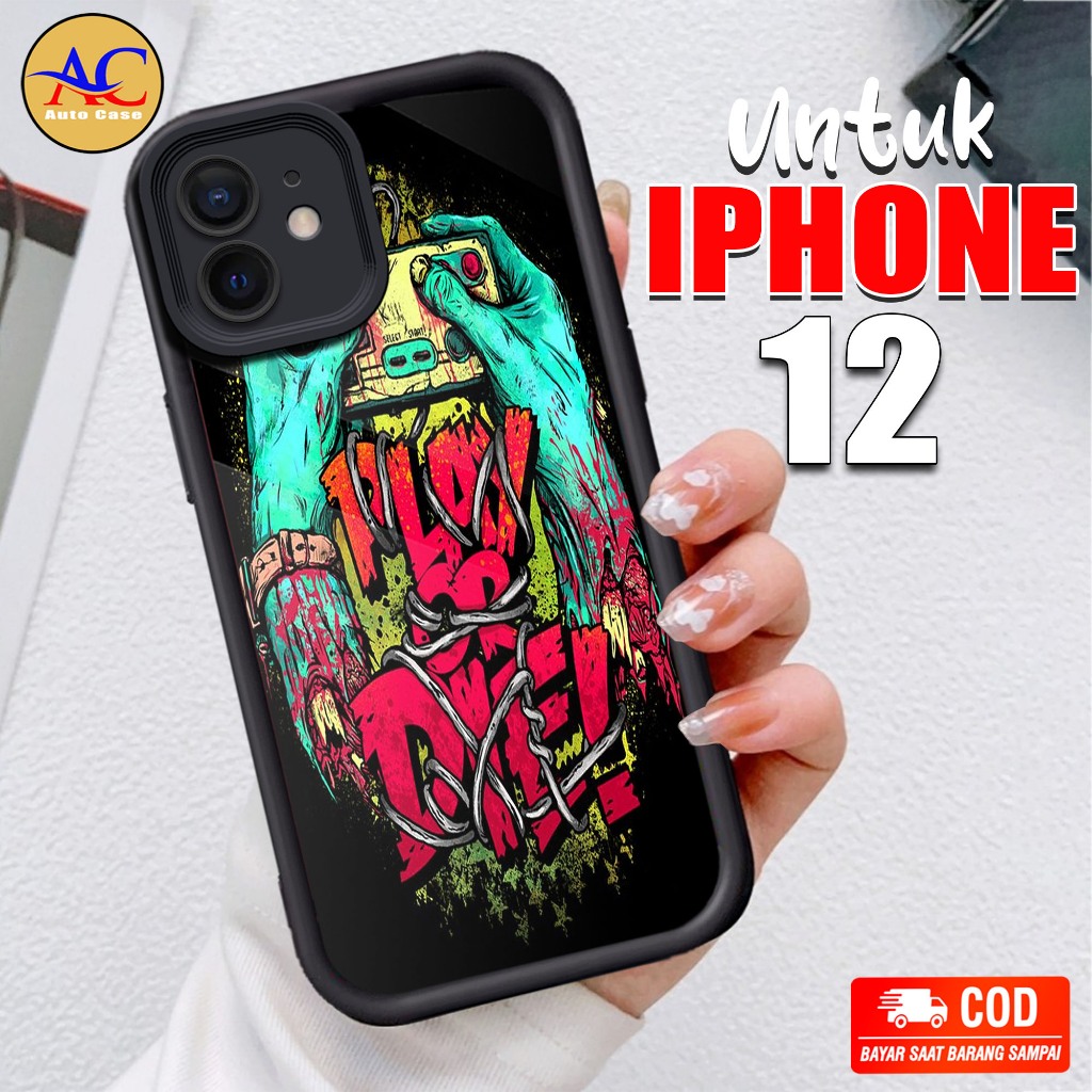 Softcase Glass kaca untuk IPHONE 12 ABTSRK Casing Handphone Case Hp Procamera