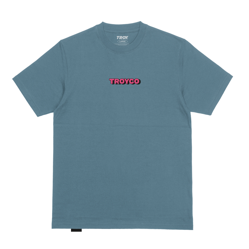 Troy Company Tshirt Mineral Blue Batter Baseball - Kaos Lengan Pendek Kaos Biru Mineral MTD 2842