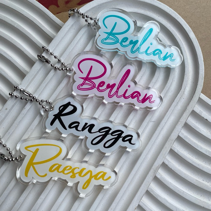 CUSTOM NAME KEYCHAIN PRINTING / GANTUNGAN KOPER GANTUNGAN KUNCI FREE NAMA / GANTUNGAN TAS NAMA / BAG
