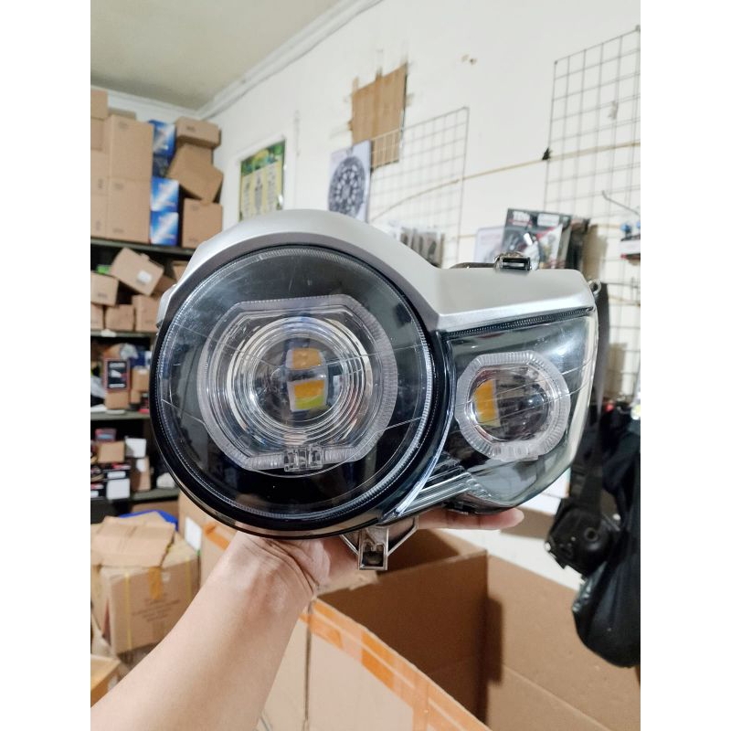 LAMPU DEPAN BILED TIGER REVO TIGER PECE FULL SET BATOK SIAP PAKAI