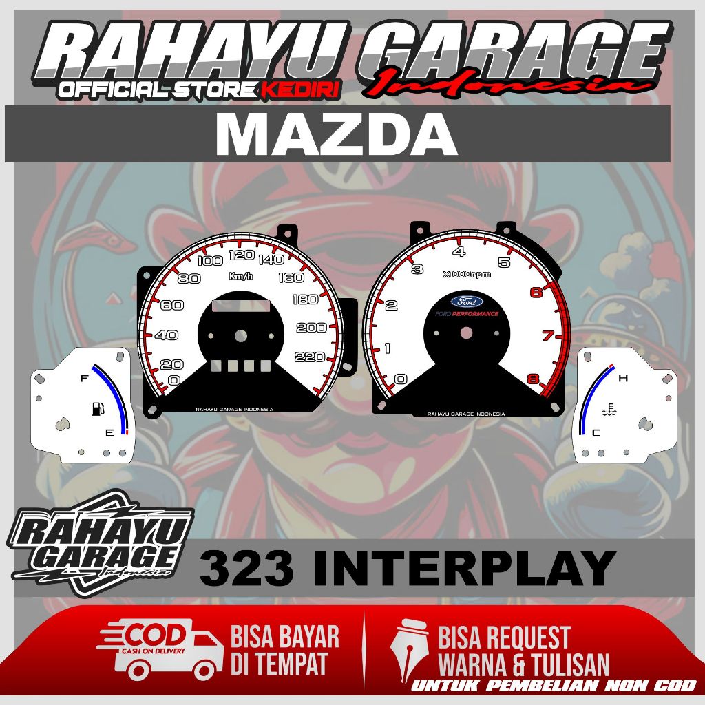 papan speedometer custom mazda 323 interplay