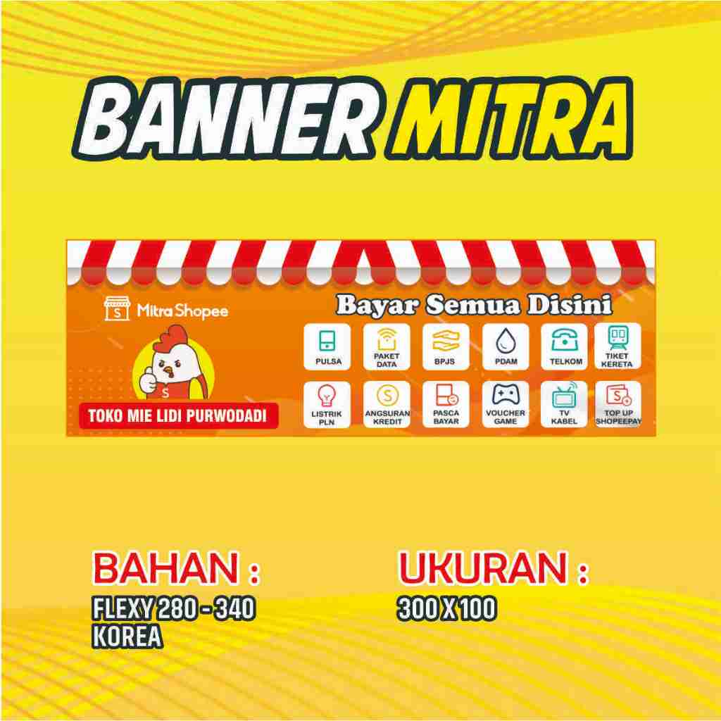 Spanduk Banner Mitra/ Banner Mitra/ Free Desain/ Spanduk Mitra