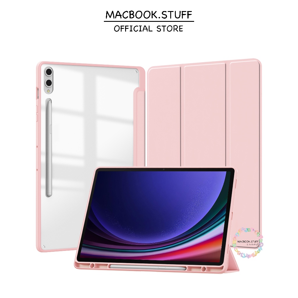 Acrylic Case Samsung With Pen Holder for SAMSUNG Tab Tablet S6 Lite A7 Lite A8 A9 A9+ Plus S9 FE