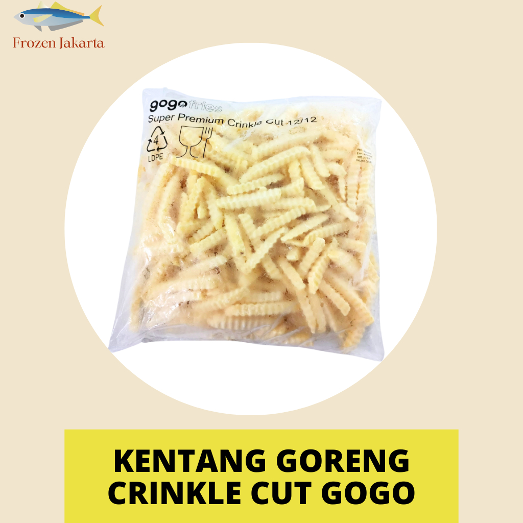 

Kentang Goreng Crinkle Cut Gogo 1 Kg French Fries Beku Frozen Jakarta