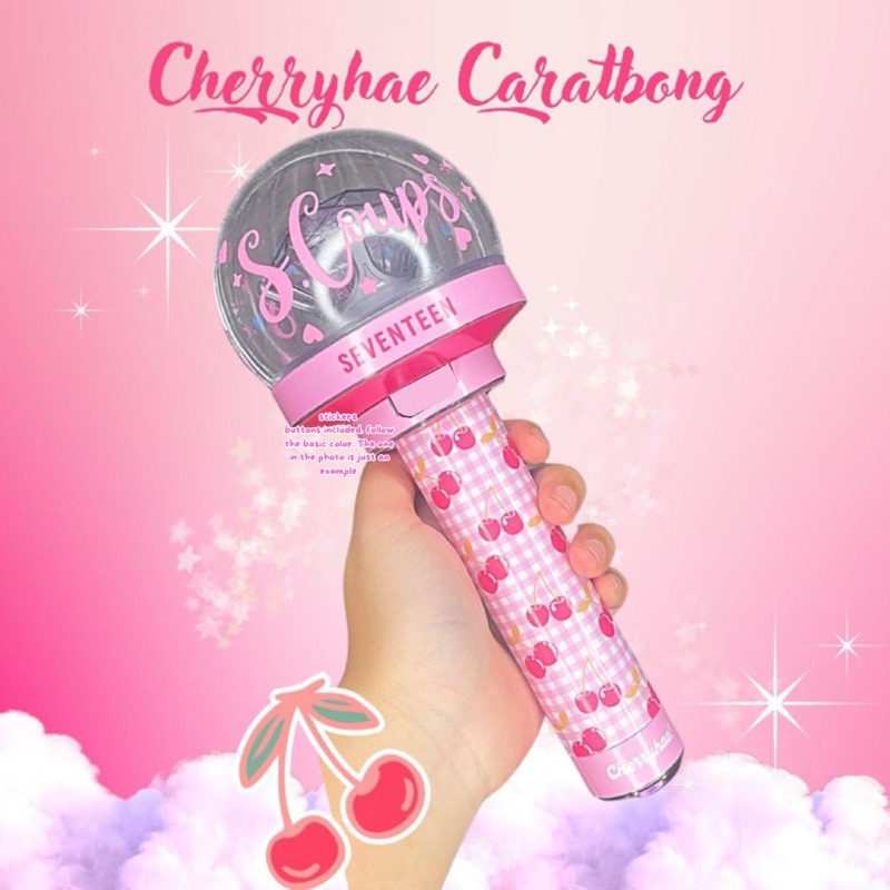 Cherryhae S.Coups Pink Caratbong Versi 3 Skin Decal Sticker Light Stick Seventeen