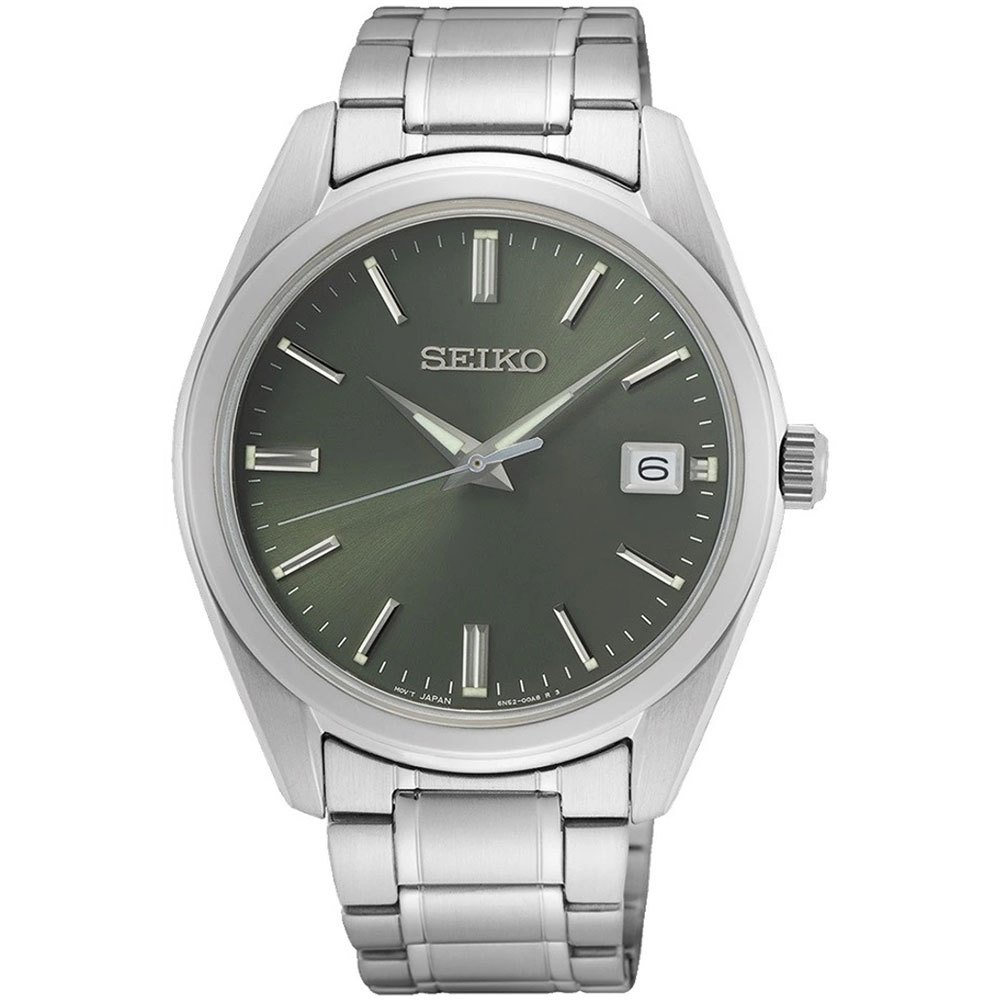 Seiko Classic SUR527P1 Olive Green Dial Stainless Steel - Jam Tangan Seiko