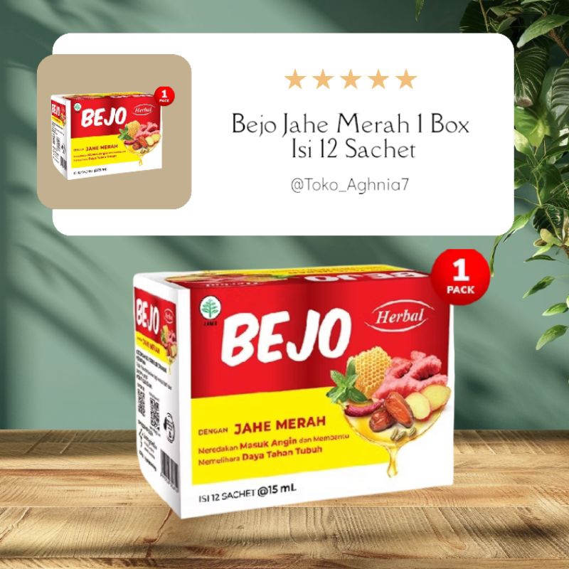 

Bejo Jahe Merah 1 Box Isi 12 Sachet