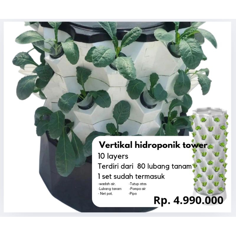 HIDROPONIK VERTIKAL TOWER 10LAYERS