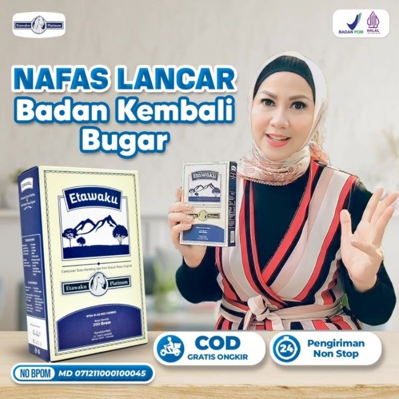 

Etawaku Platinum -Susu Kambing murni atasi masalah Tulang Persendian & Pernapasan Asama 100% Asli
