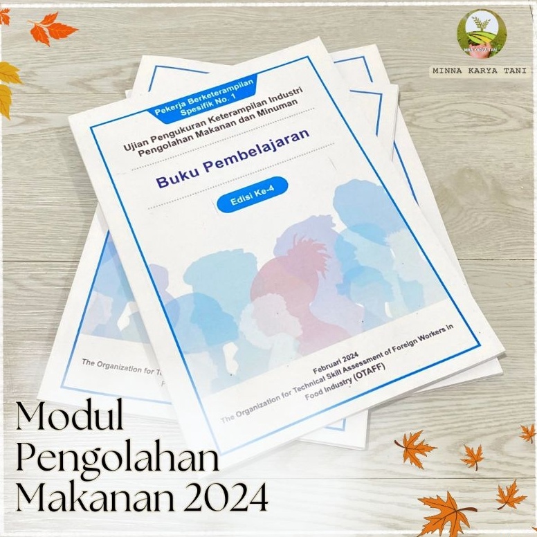 KODE X48T Buku SSW Pengolahan Makanan Jepang Tokutei Ginou Ujian SSW