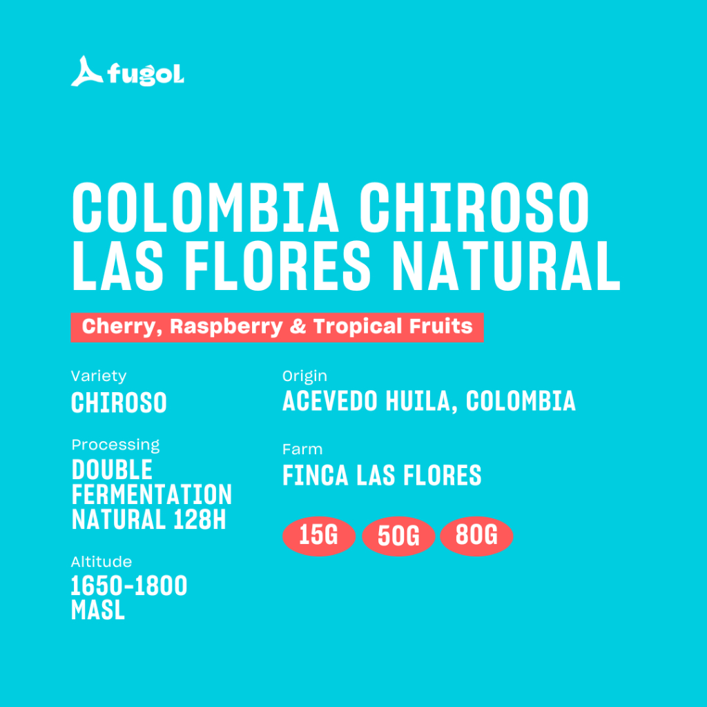 

Colombia Chiroso Las Flores Natural 128H Specialty Arabica Coffee