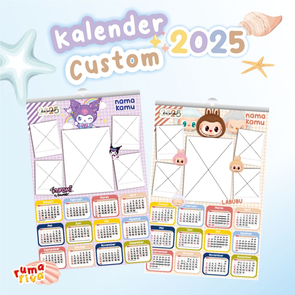 

KALENDER 2025 ◽ LABUBU CINNAMOROLL KUROMI MELODY ROBLOX DINO LOTSO ◽ KALENDER ANAK KALENDER DINDING ◽ AESTHETIC