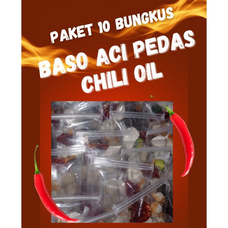 

Baso Aci Chili Oil Isi 10 Bungkus / Baso Aci Viral / Baso Aci Paket Hemat 10 Bungkus