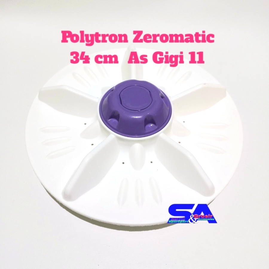 Pulsator Polytron Zeromatic 34 cm 1 Tabung Mesin Cuci 8,5 kg