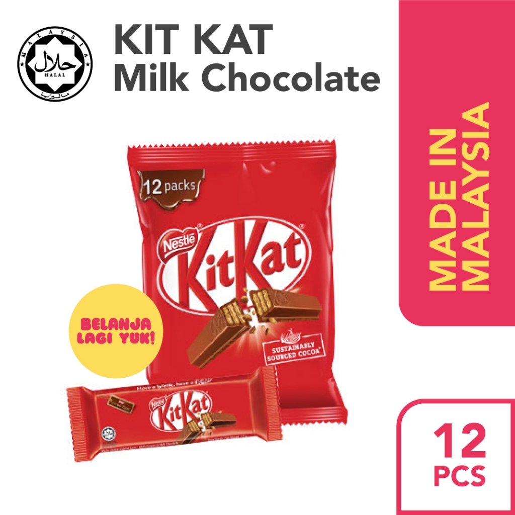 

KIT KAT Milk Chocolate MILO / Coklat KitKat IMPORT MALAYSIA (12pcs)