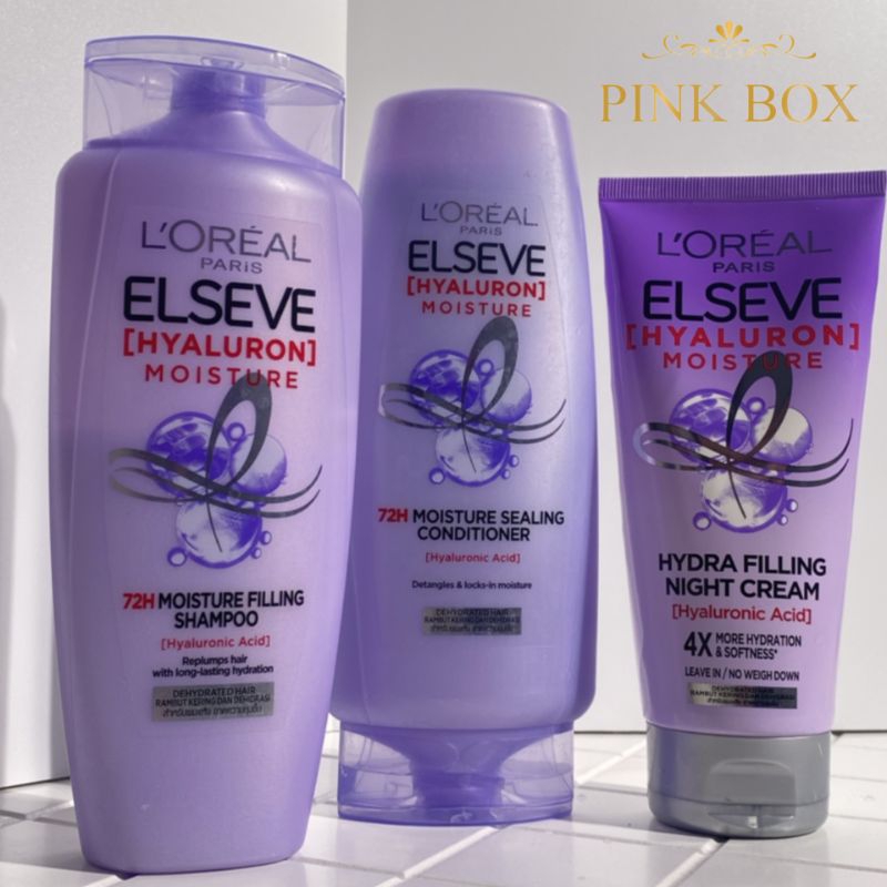 Ready L'Oreal Paris Elseve Hyaluronic Moisture Conditioner | Shampo | Filling Night Cream