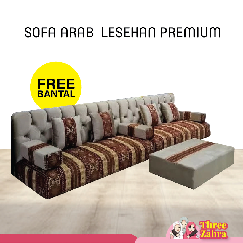 SOFA ARAB LESEHAN PREMIUM/ KURSI LESEHAN GURU / KURSI MAJLIS FREE BANTAL