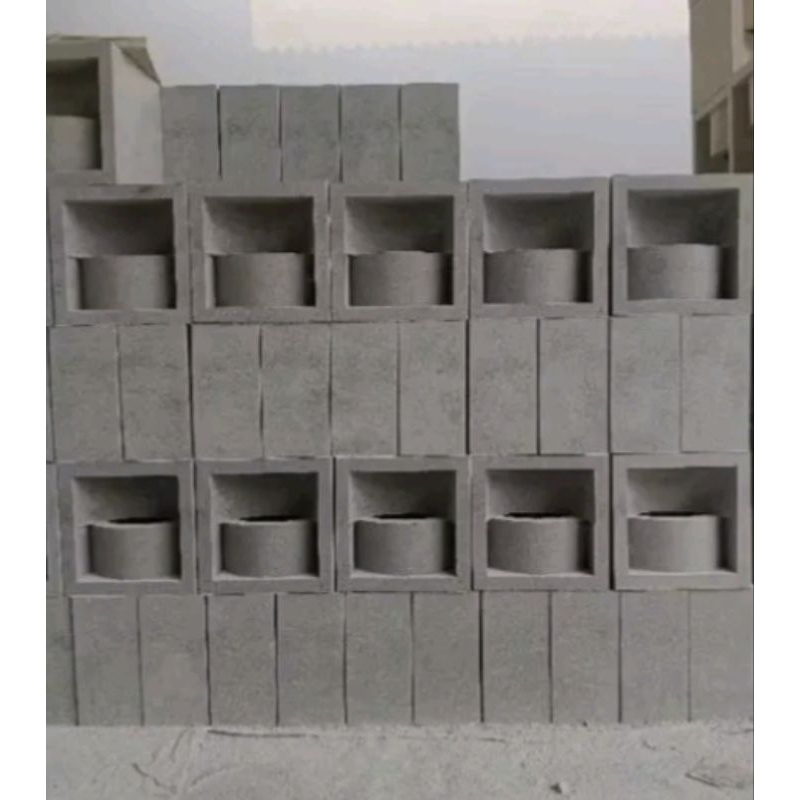 roster beton/roster minimal motif zigzag bulat warna abu