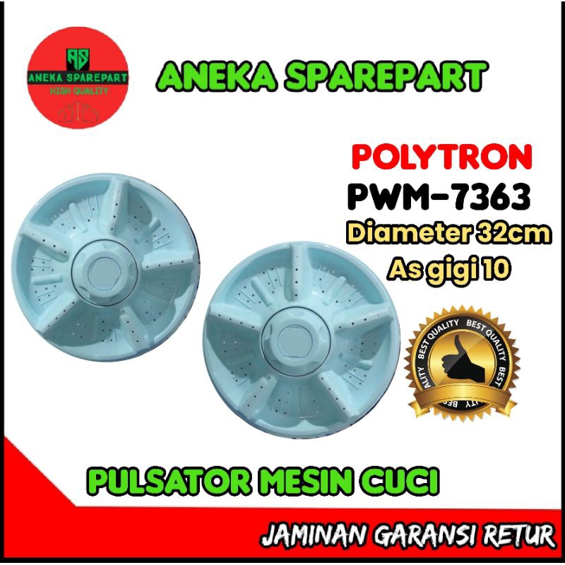 pulsator diameter 32cm  mesin cuci POLYTRON PWM-7363 gigi 10 ORIGINAL