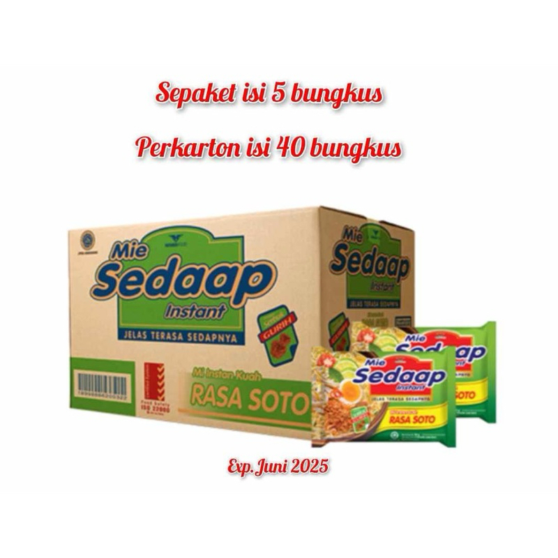 

MIE SEDAAP RASA SOTO ISI 5 BUNGKUS