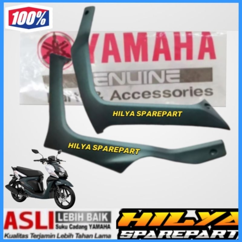 MOLE SIDE COVER DEK BAWAH SAMPING PIJAKAN KAKI X-RIDE 125 KANAN KIRI HIJAU DOFF ORIGINAL YAMAHA