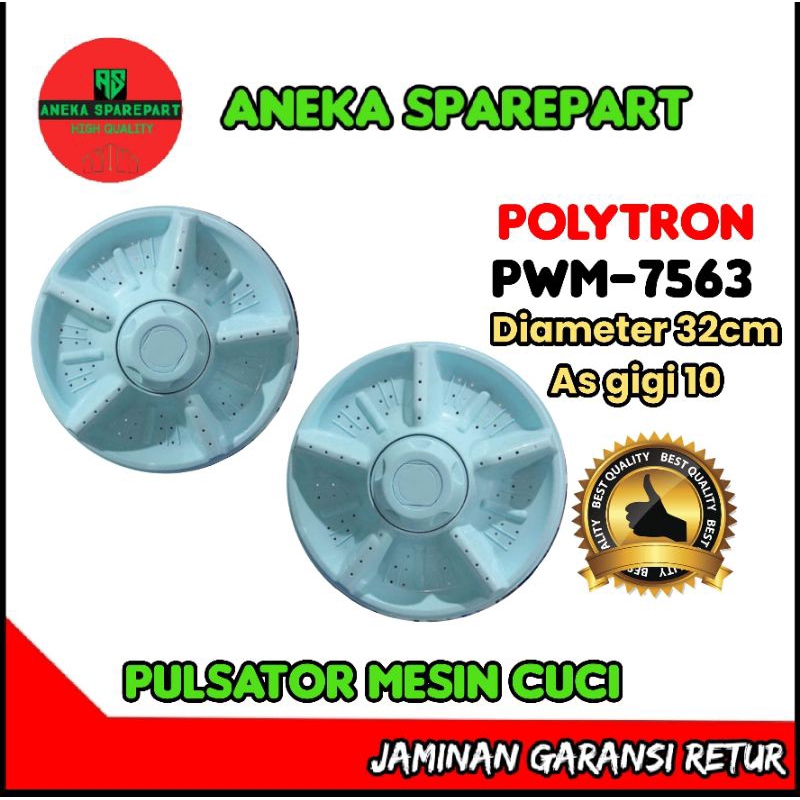 pulsator diameter 32cm  mesin cuci POLYTRON PWM-7563/pwm 7363 gigi 10 ORIGINAL