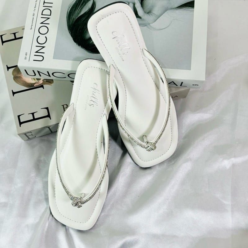 Sendal wanita variasi mutiara sendal wanita model teplek jepit sendal wanita jepit model variasi mut