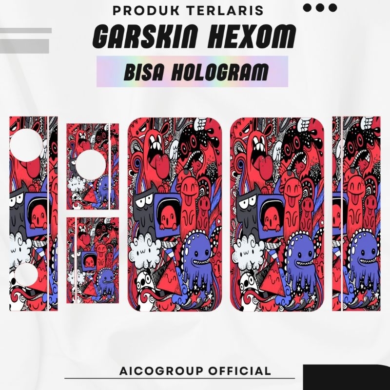 

JAKACUSTOM - Stiker Garskin Heksom Bisa Hologram Original Desain Full Motif Bisa Custom Anti Air Tahan Lama