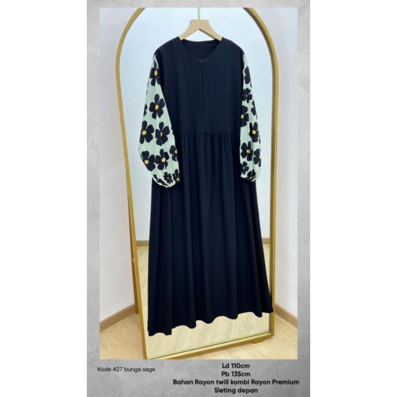 hana long tunik wanita/tunik wanita muslim/ dress rayon premium gamis rayon wanita