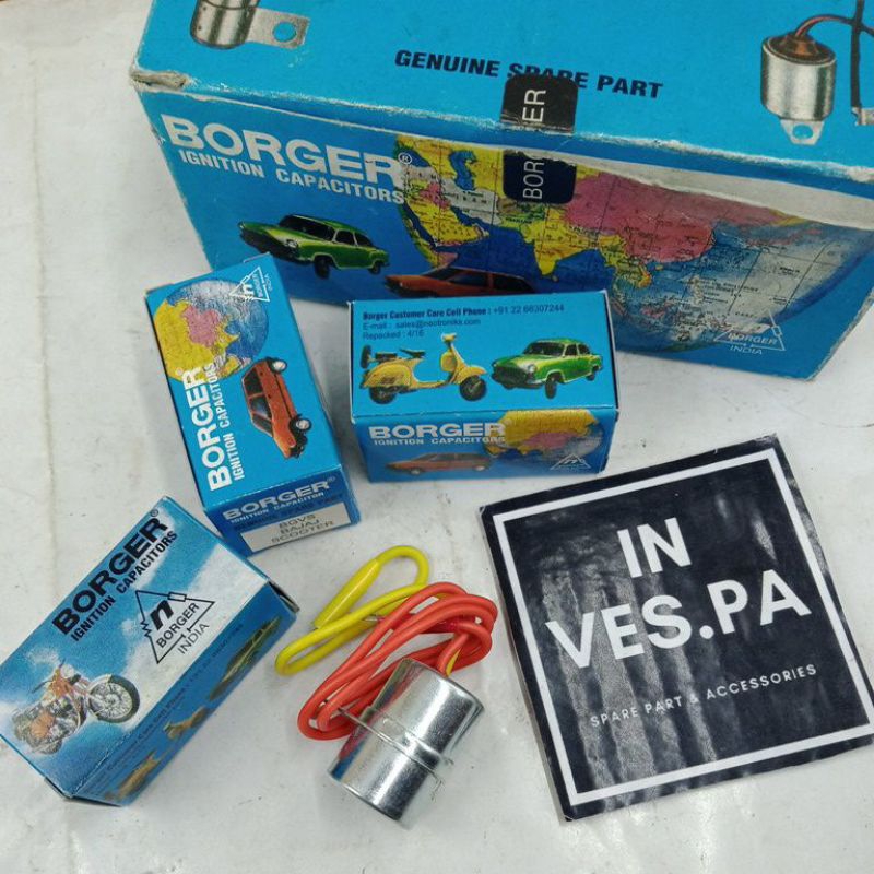 kondensor dalam borger ori vespa vbb super sprint bajaj pts ps