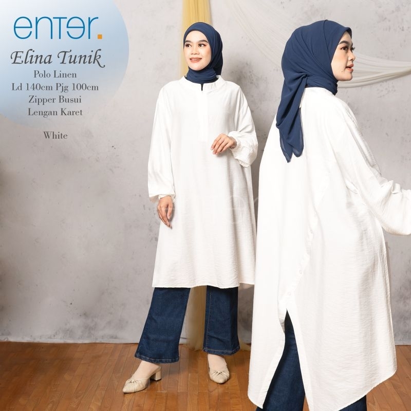 TUNIK OVERSIZE LD140 POLO LINEN KEKINIAN ENTER LABEL